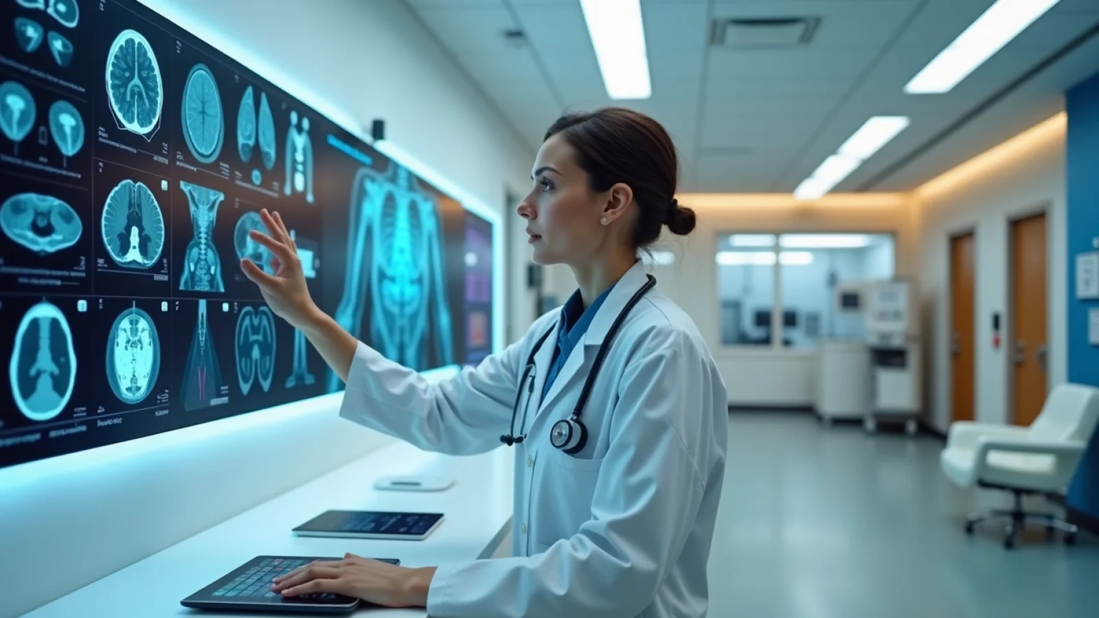 Médico usando herramientas de IA